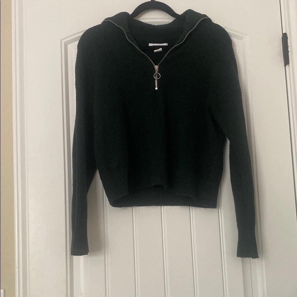 William Rast Green Cowl Neck Sweater